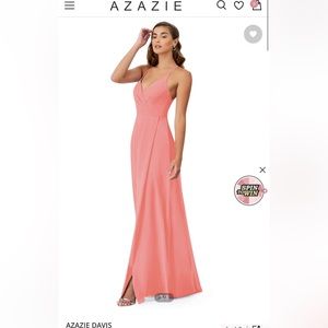 Azazie coral Davis dress size 4/6
